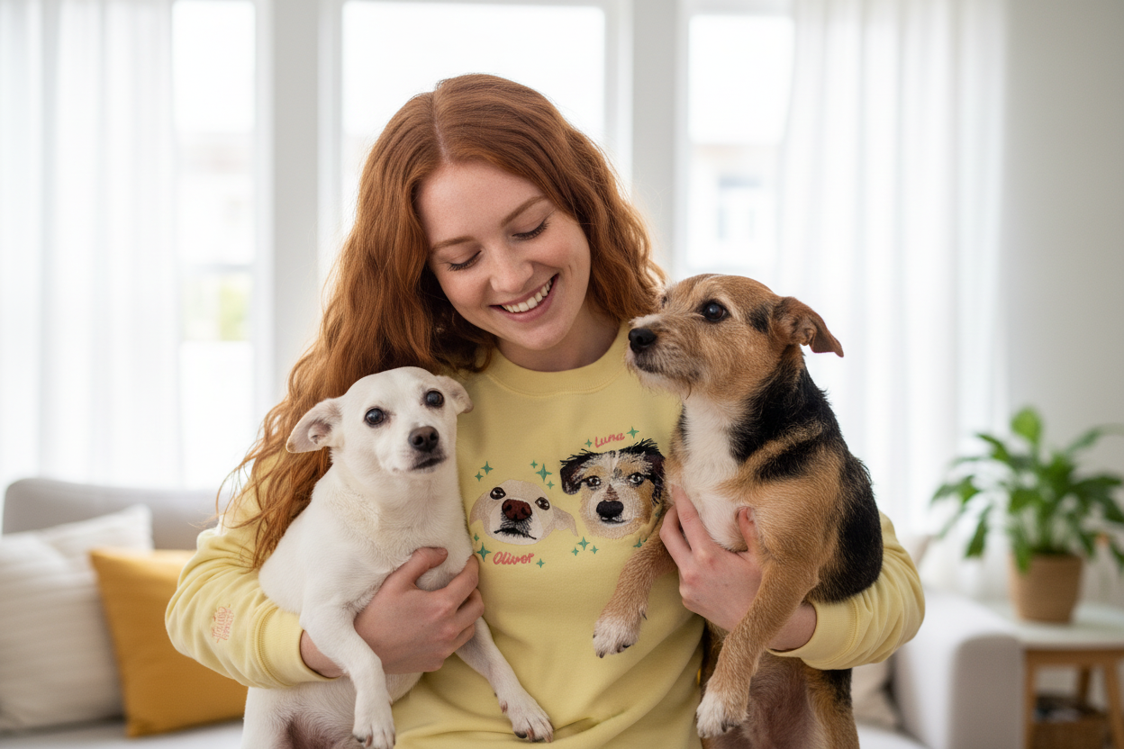 Yellow Dogs - Smaller Embroidery